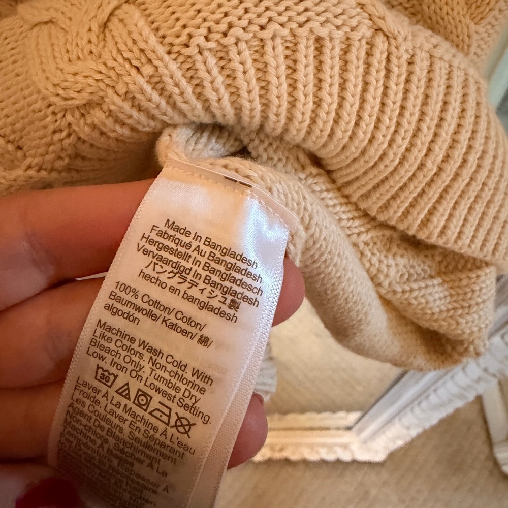 J. Crew Cream Cable Knit Sweater Vest - Picture 5 of 6